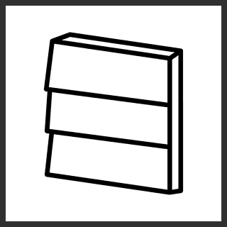 Solid black square with frame