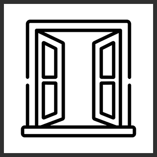 Solid black square design