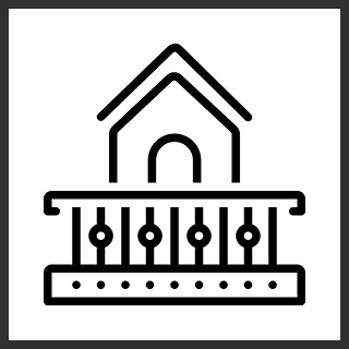 Abstract black square illustration